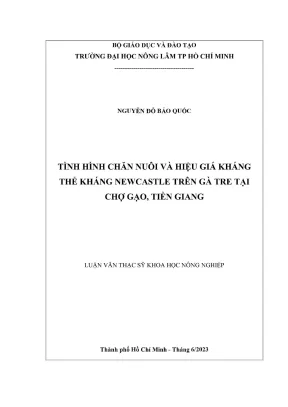 Nghiên cứu kháng thể Newcastle trên gà tre tại Tiền Giang
