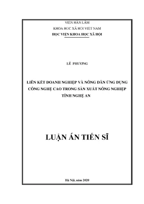 Ứng dụng công nghệ cao trong liên kết doanh nghiệp và