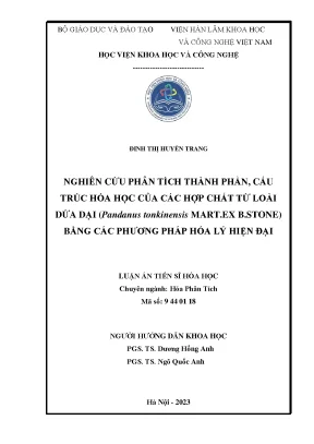 Nghiên cứu cấu trúc hóa học của hợp chất từ dứa dại 