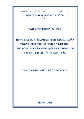 Hiến nhận tinh trùng noãn trong điều trị vô sinh: Thực 