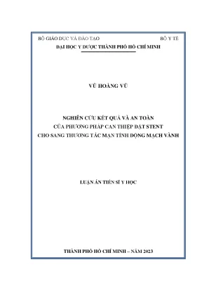 Nghiên cứu an toàn và hiệu quả của can thiệp đặt stent 