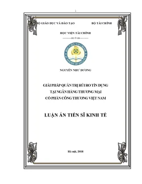 Giải Pháp Quản Trị Rủi Ro Tín Dụng Tại Ngân Hàng Công