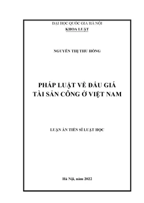 Nghiên cứu pháp luật về đấu giá tài sản công tại Việt Nam