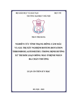 Nghiên cứu tình trạng đông cầm máu và giá trị xét nghiệm 