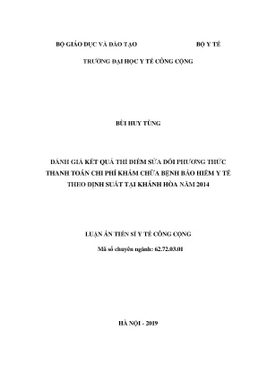 Đánh giá kết quả thí điểm thanh toán chi phí khám chữa 