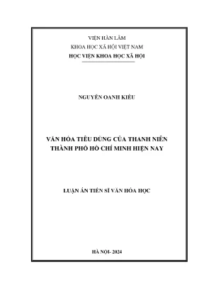 Văn hóa tiêu dùng của thanh niên TP.HCM: Thực trạng và 