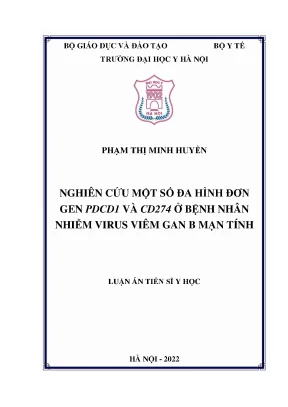 Nghiên cứu đa hình gen pdcd1 và cd274 ở bệnh nhân viêm 