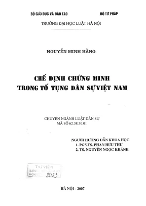 Chứng Minh Trong Tố Tụng Dân Sự Việt Nam: Nghiên Cứu