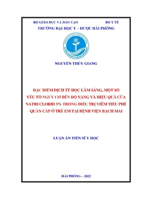 Nghiên cứu dịch tễ học và hiệu quả natri clorid 3 trong 