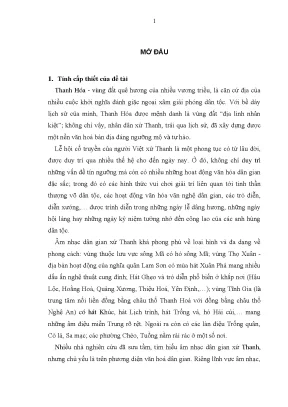 Âm Nhạc Trong Lễ Hội Truyền Thống Của Người Việt Xứ Thanh