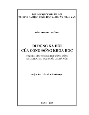 Nghiên cứu di động xã hội trong cộng đồng khoa học tại