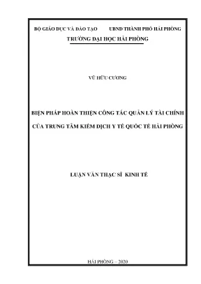 Cải thiện quản lý tài chính tại Trung tâm Kiểm dịch Y tế