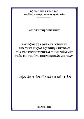 Tác động của quản trị công ty đến lợi nhuận kế toán tại