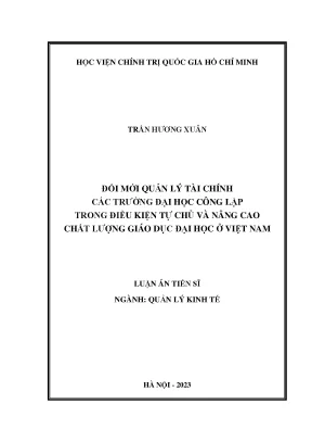 Đổi mới quản lý tài chính đại học công lập tại Việt Nam: