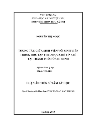Tương tác giữa sinh viên trong học tập theo tín chỉ tại