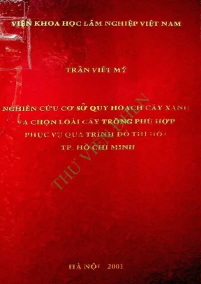 Nghiên cứu quy hoạch cây xanh cho đô thị hóa TP Hồ Chí Minh