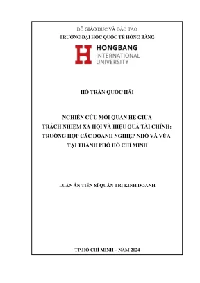Nghiên cứu mối quan hệ giữa trách nhiệm xã hội và hiệu 