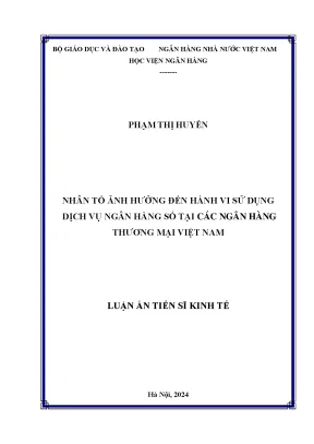 Nhân tố ảnh hưởng đến hành vi sử dụng ngân hàng số tại