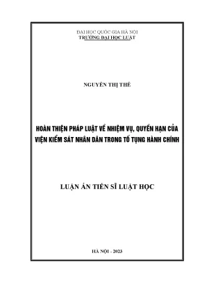 Cải tiến pháp luật về vai trò của Viện Kiểm sát Nhân dân