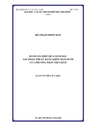 Đánh giá hiệu quả nhĩ châm trong giảm đau sau phẫu thuật