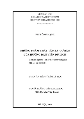 Phẩm Chất Tâm Lý Cần Có Ở Hướng Dẫn Viên Du Lịch