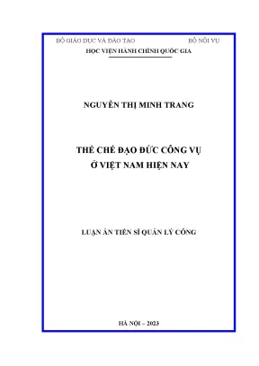Đạo đức công vụ ở Việt Nam: Thực trạng và thách thức