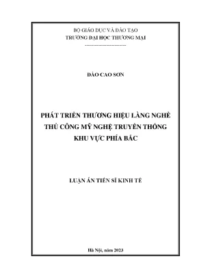 Phát triển thương hiệu làng nghề thủ công mỹ nghệ truyền