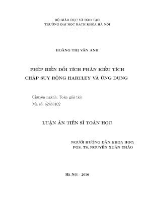 Nghiên cứu phép biến đổi tích phân Hartley và ứng dụng 