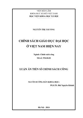Chính sách giáo dục đại học tại Việt Nam: Thách thức và