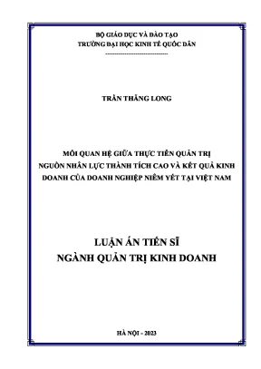Mối Quan Hệ Giữa Quản Trị Nguồn Nhân Lực Thành Tích Cao