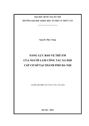 Năng lực bảo vệ trẻ em của nhân viên xã hội tại Hà Nội