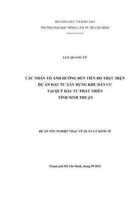 Các nhân tố ảnh hưởng đến tiến độ dự án đầu tư xây dựng