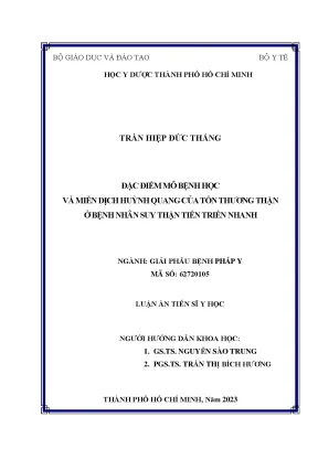 Mô Bệnh Học và Miễn Dịch Huỳnh Quang Tổn Thương Thận ở 