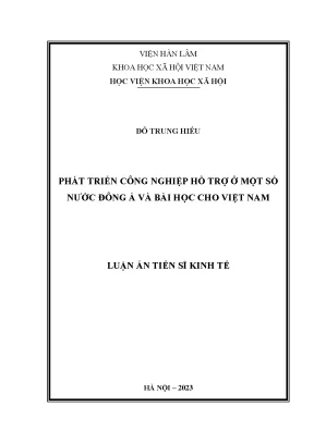 Phát triển công nghiệp hỗ trợ ở Đông Á: Bài học cho Việt Nam