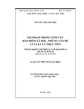 Nghiên cứu tội phạm trong bảo hiểm xã hội: Lý luận và
