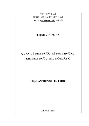 Bồi Thường Đất Đai Khi Nhà Nước Thu Hồi: Nghiên Cứu Luận 