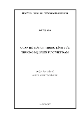 Lợi ích trong thương mại điện tử tại Việt Nam: Nghiên