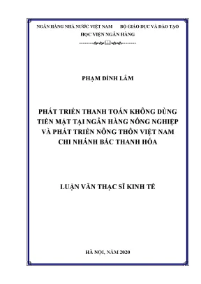 Phát triển thanh toán không dùng tiền mặt tại Agribank 