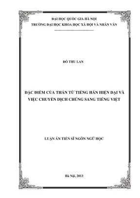 Nghiên cứu thán từ tiếng Hán hiện đại và cách chuyển 