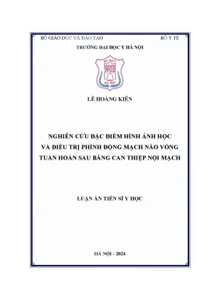 Nghiên cứu hình ảnh và điều trị phình động mạch não bằng 