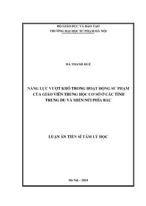 Luận án chuyên ngành TLH của Hà Thanh Huệ - K42
