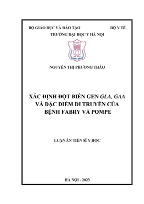 Nghiên cứu đột biến gen gla gaa và di truyền bệnh Fabry, 