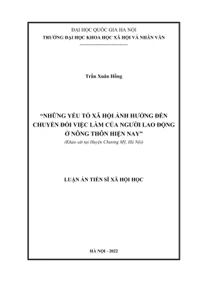 Yếu tố xã hội ảnh hưởng đến chuyển đổi việc làm ở nông