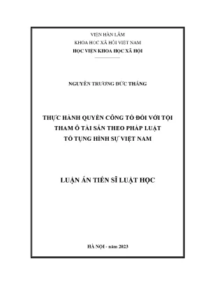 Thực hành quyền công tố trong tội tham ô tài sản theo 