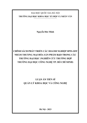 Phát triển doanh nghiệp spinoff từ nghiên cứu tại Đại