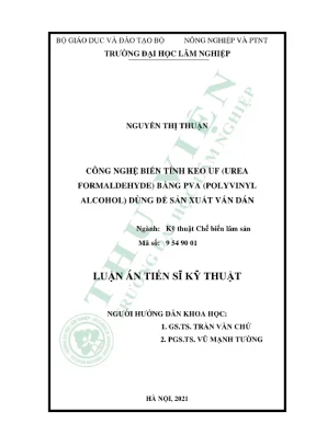 Nghiên cứu công nghệ biến tính keo UF urea formaldehyde 