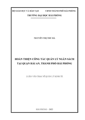 Cải thiện quản lý ngân sách tại quận Hải An, Hải Phòng