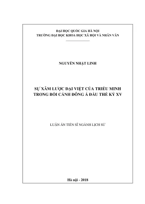 Xâm Lược Đại Việt Thế Kỷ XV: Luận Án Tiến Sĩ Về Triều