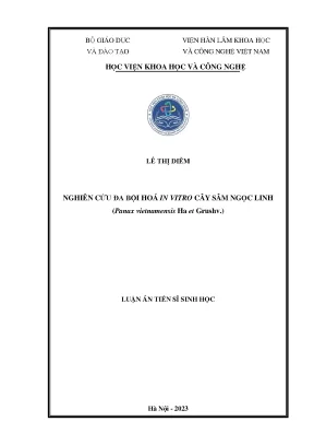 Nghiên cứu đa bội in vitro cây sâm ngọc linh Panax 