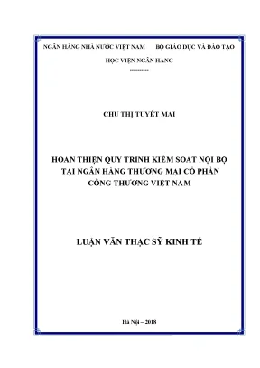 Cải thiện quy trình kiểm soát nội bộ tại ngân hàng 